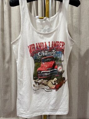 Miranda Lambert 'Automatic' White Graphic Tank Top